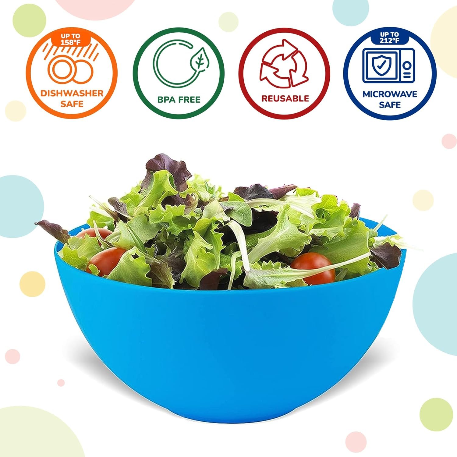 Wholesale Set of 12 Plastic Kids Bowls 24 Oz Microwave Dishwasher Safe BPA Free Brightly Colored for Cereal Soup Snacks Fruit Salad Factory