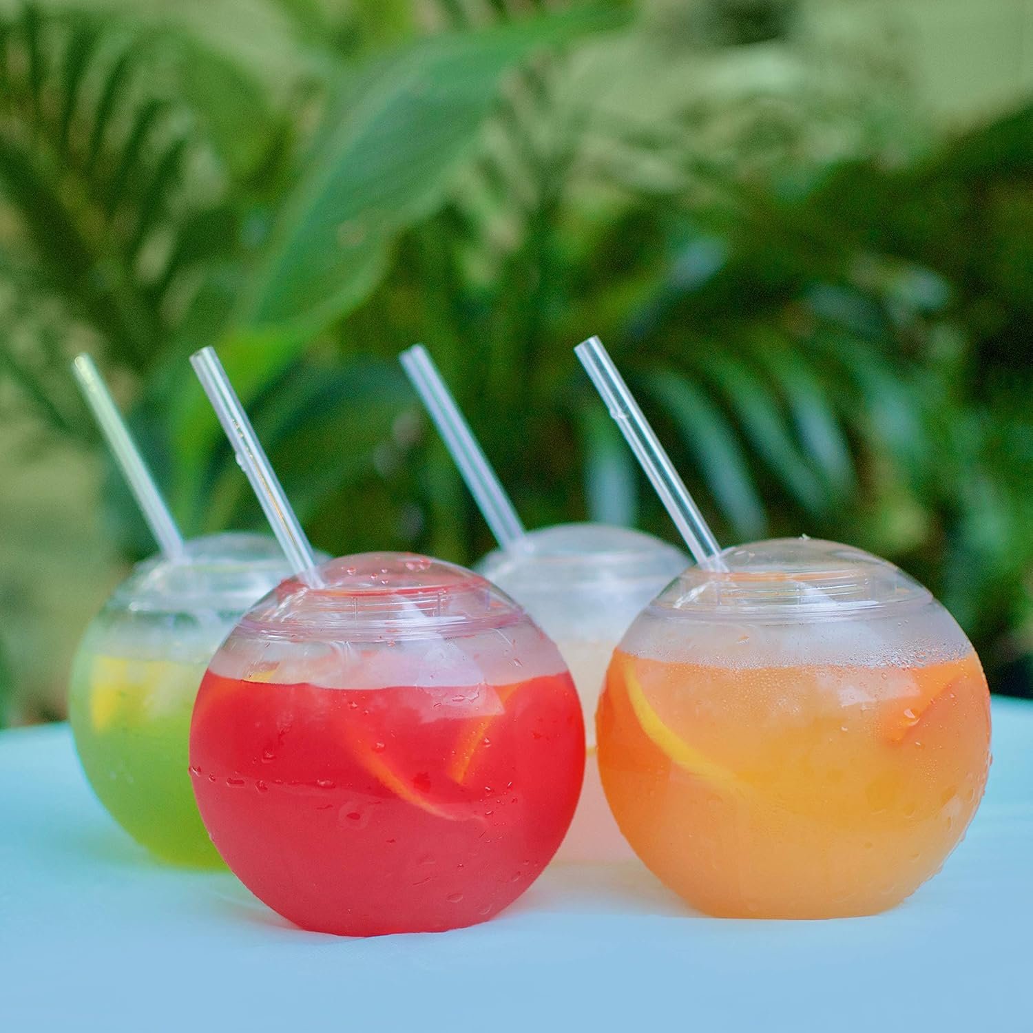 Wholesale 22 oz Fish Bowl Drink Cups Sphere Shaped Durable Party Cups with Lids 4-Pack Fun Unique Flat-Bottom Design Includes 4 Straws Ideal for Cocktails Dinner Parties Outdoor Use Factory Wholesale 22 oz Fish Bowl Drink Cups Sphere Shaped Durable Party Cups with Lids 4-Pack Fun Unique Flat-Bottom Design Includes 4 Straws Ideal for Cocktails Dinner Parties Outdoor Use Factory