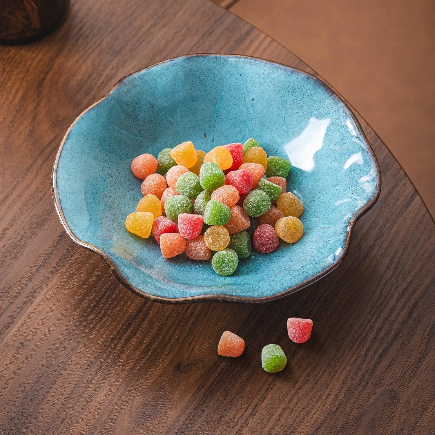 OEM 8-Inch Lotus Leaf Ceramic Fruit Bowl Kitchen Counter Entryway Key Holder Modern Home Decor Factory