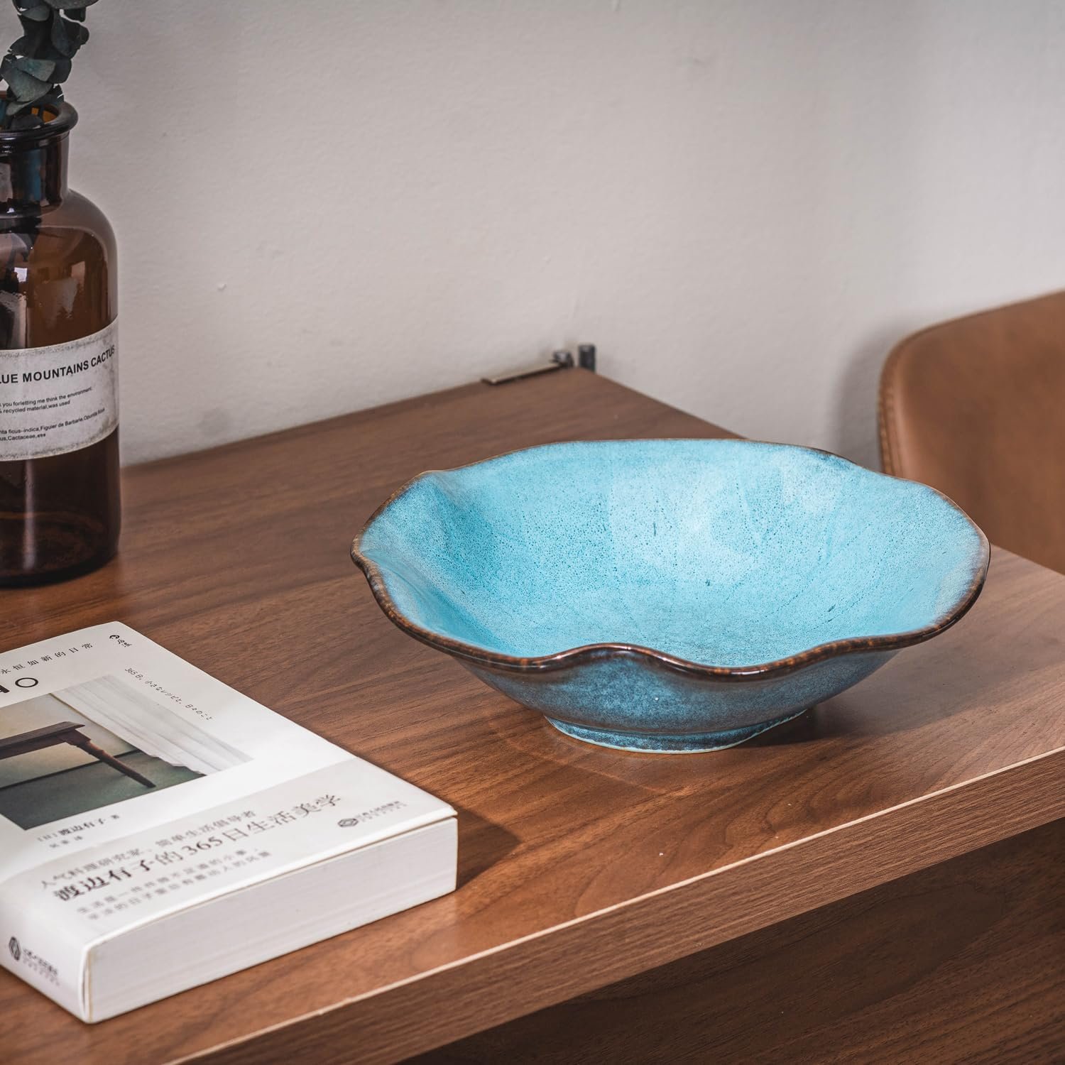 OEM 8-Inch Lotus Leaf Ceramic Fruit Bowl Kitchen Counter Entryway Key Holder Modern Home Decor Factory