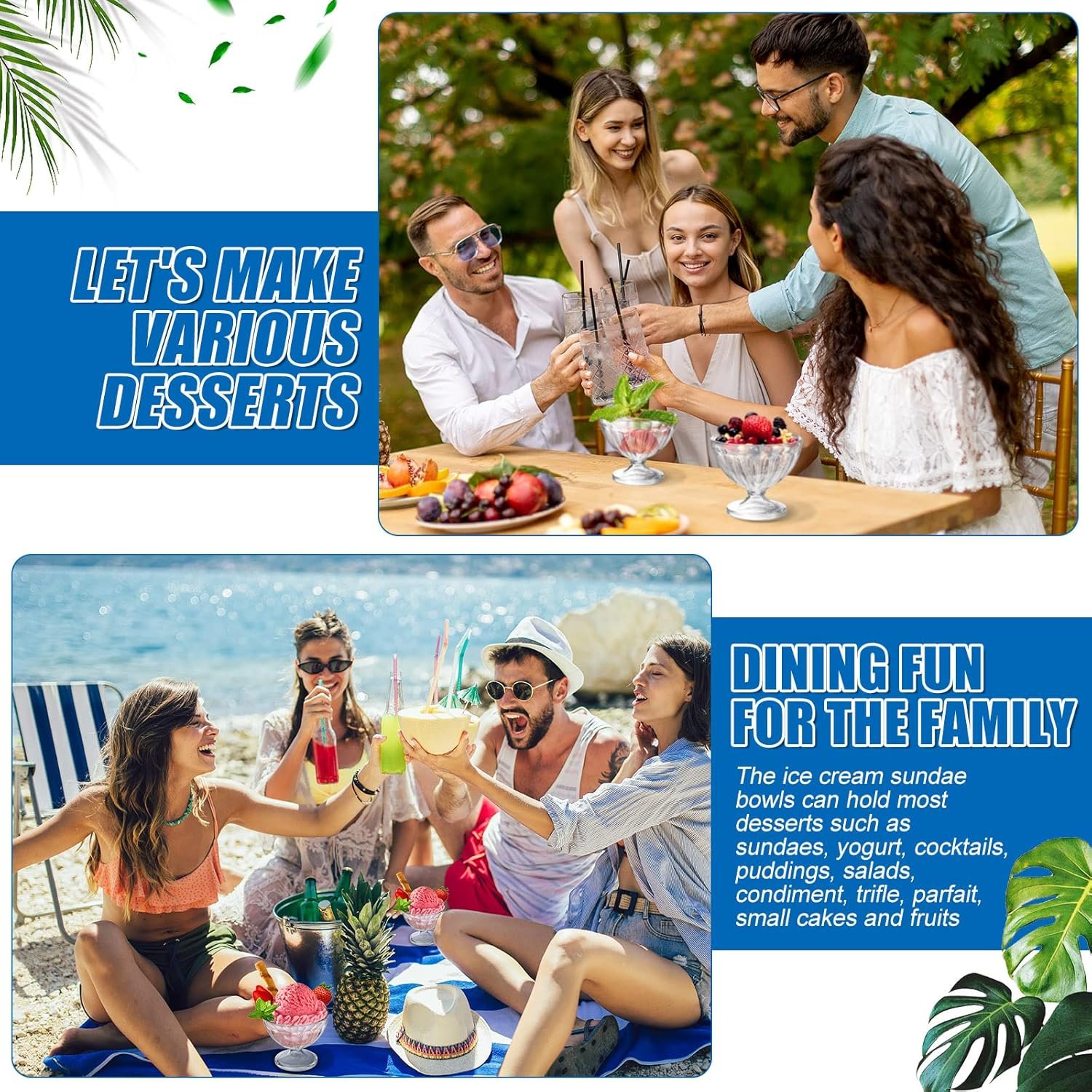 Wholesale 24 Pack 8 oz Clear Plastic Dessert Bowls Footed Sundae Trifle Cups Bulk Small Parfait Mousse Salad Condiment Fruit Holders for Holiday Wedding Picnic Party Favors supplier