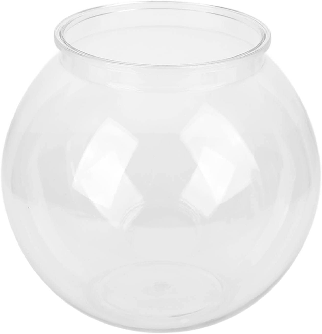 Plastic Fish Bowl, Unbreakable Small Round Fish, Heavy Duty Plastic Ivy Bowls Centerpiece for Candy, Carnival Games, Prizes, Centerpieces and Party Decoration Supplies (S)