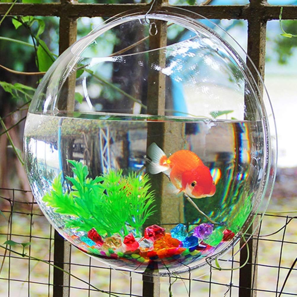 OEM 7-Inch Wall Mounted Acrylic Fish Bowl Hanging Flower Pot Vase Clear Bubble Aquarium Plant Decor Factory