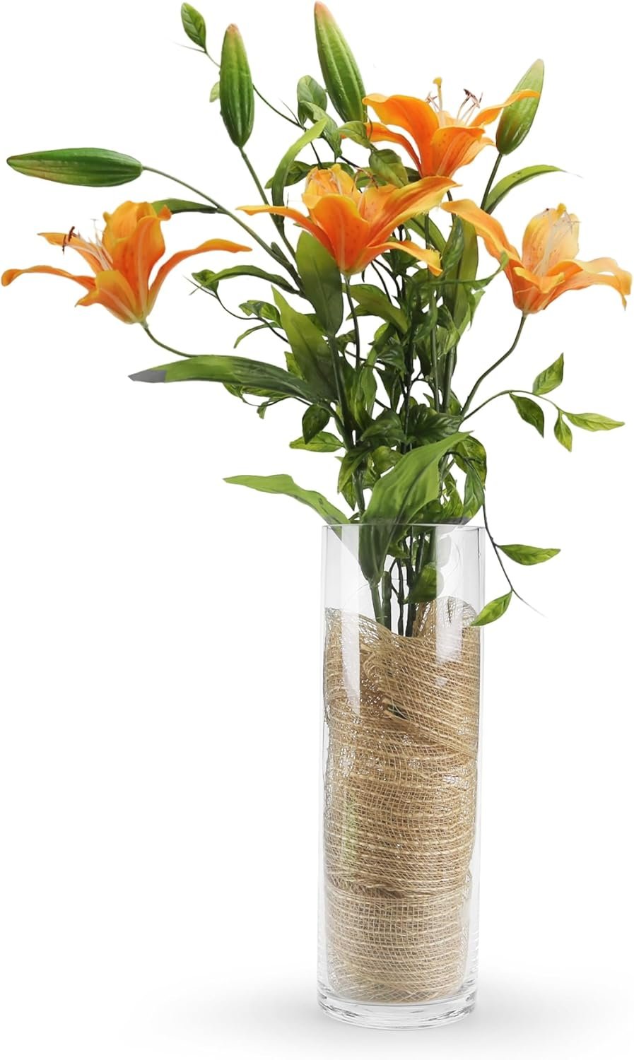 Wholesale Thick Weighted Clear Cylinder Glass Vases 4