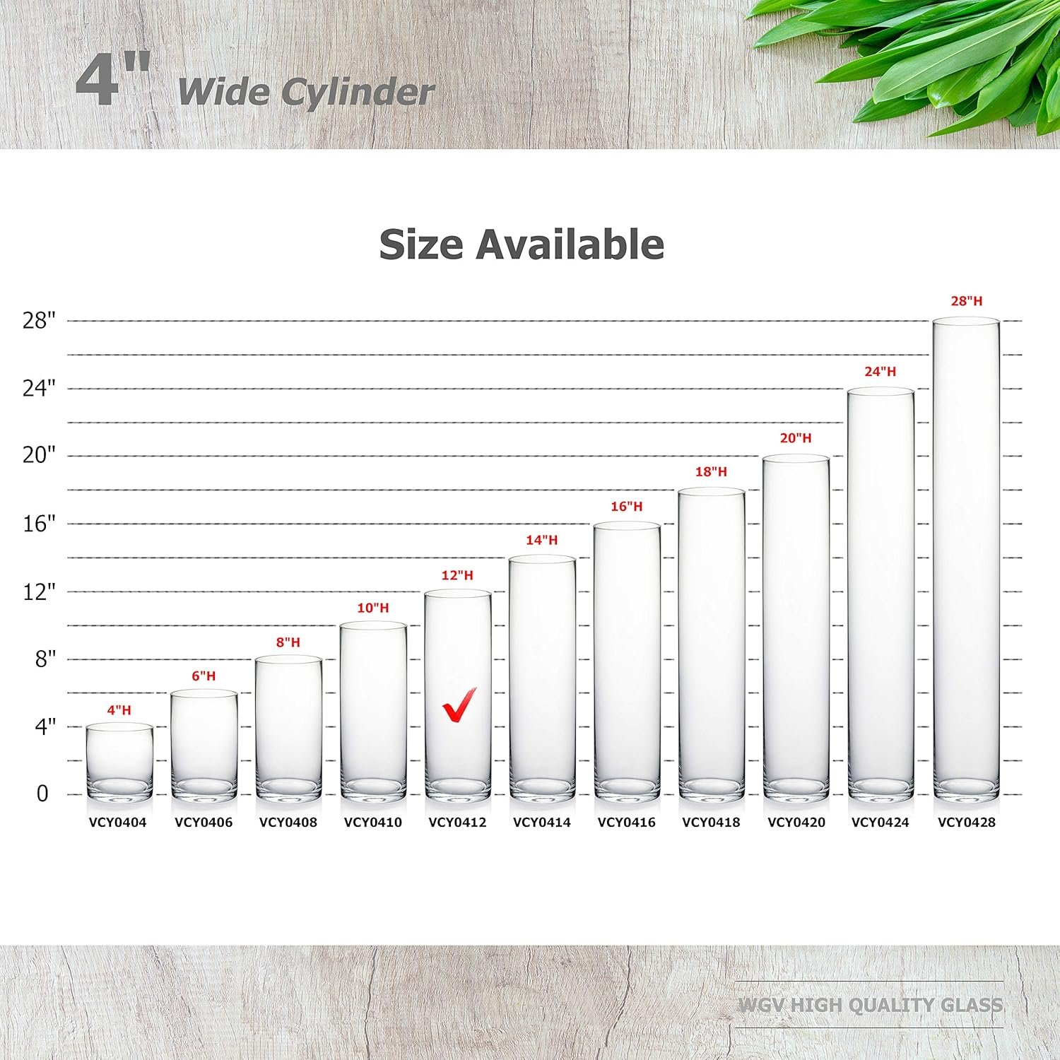 Wholesale Thick Weighted Clear Cylinder Glass Vases 4