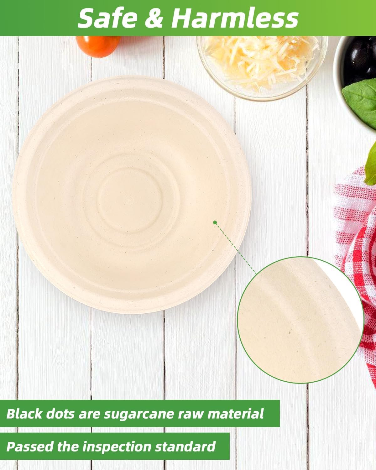 Wholesale 260 Pcs 12oz Compostable Paper Bowls Eco-Friendly Disposable Heavy Duty Bulk for Soup Salad Parties Picnic Natural Brown Factory