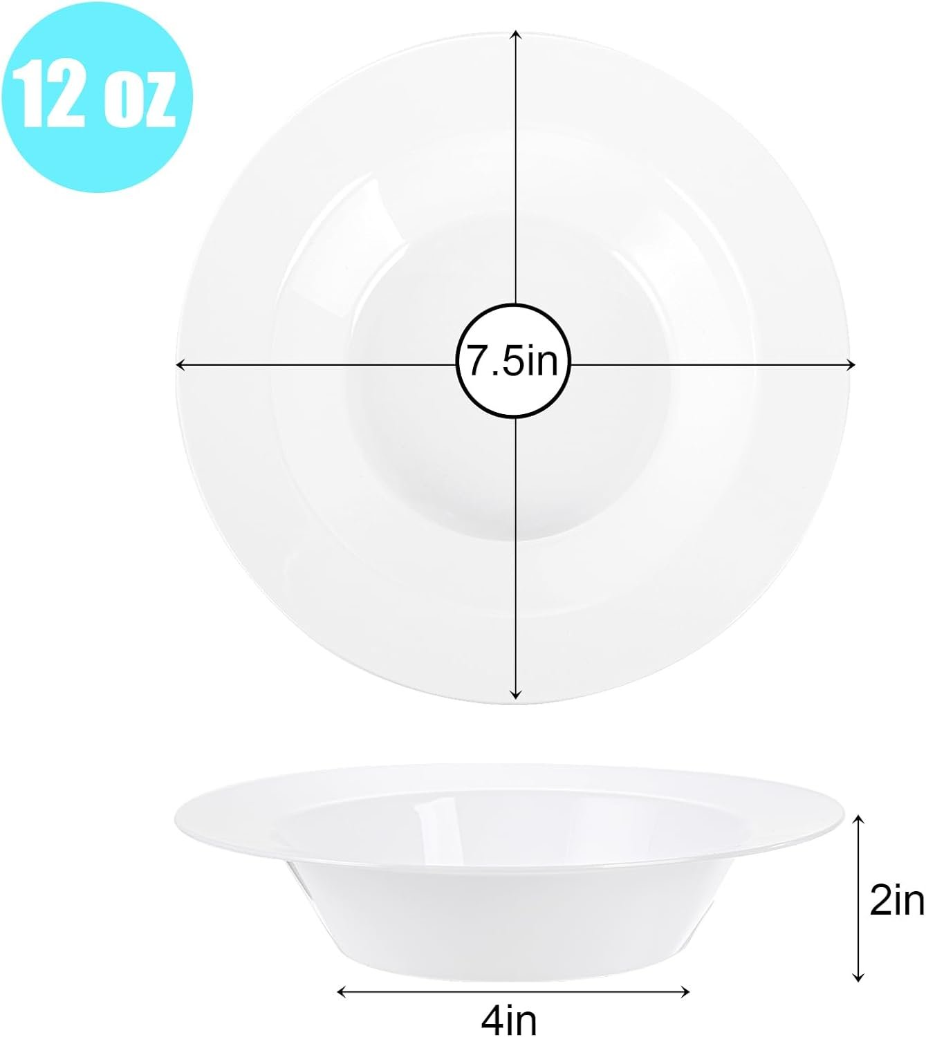 Wholesale 60 Pack 12 oz White Plastic Disposable Soup Dinner Dessert Salad Bowls for Weddings Parties Catering Events Everyday Use Factory Wholesale 60 Pack 12 oz White Plastic Disposable Soup Dinner Dessert Salad Bowls for Weddings Parties Catering Events Everyday Use Factory