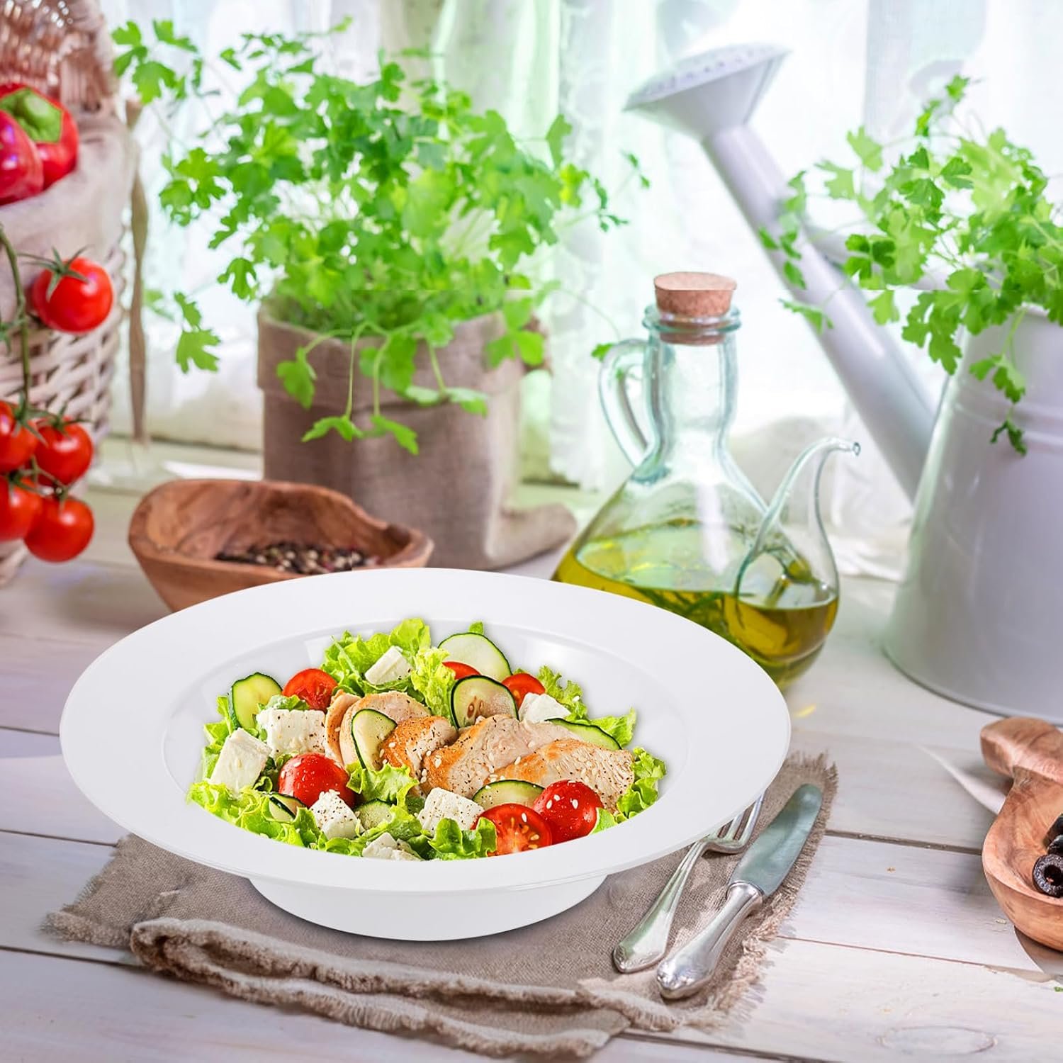 Wholesale 60 Pack 12 oz White Plastic Disposable Soup Dinner Dessert Salad Bowls for Weddings Parties Catering Events Everyday Use Factory Wholesale 60 Pack 12 oz White Plastic Disposable Soup Dinner Dessert Salad Bowls for Weddings Parties Catering Events Everyday Use Factory