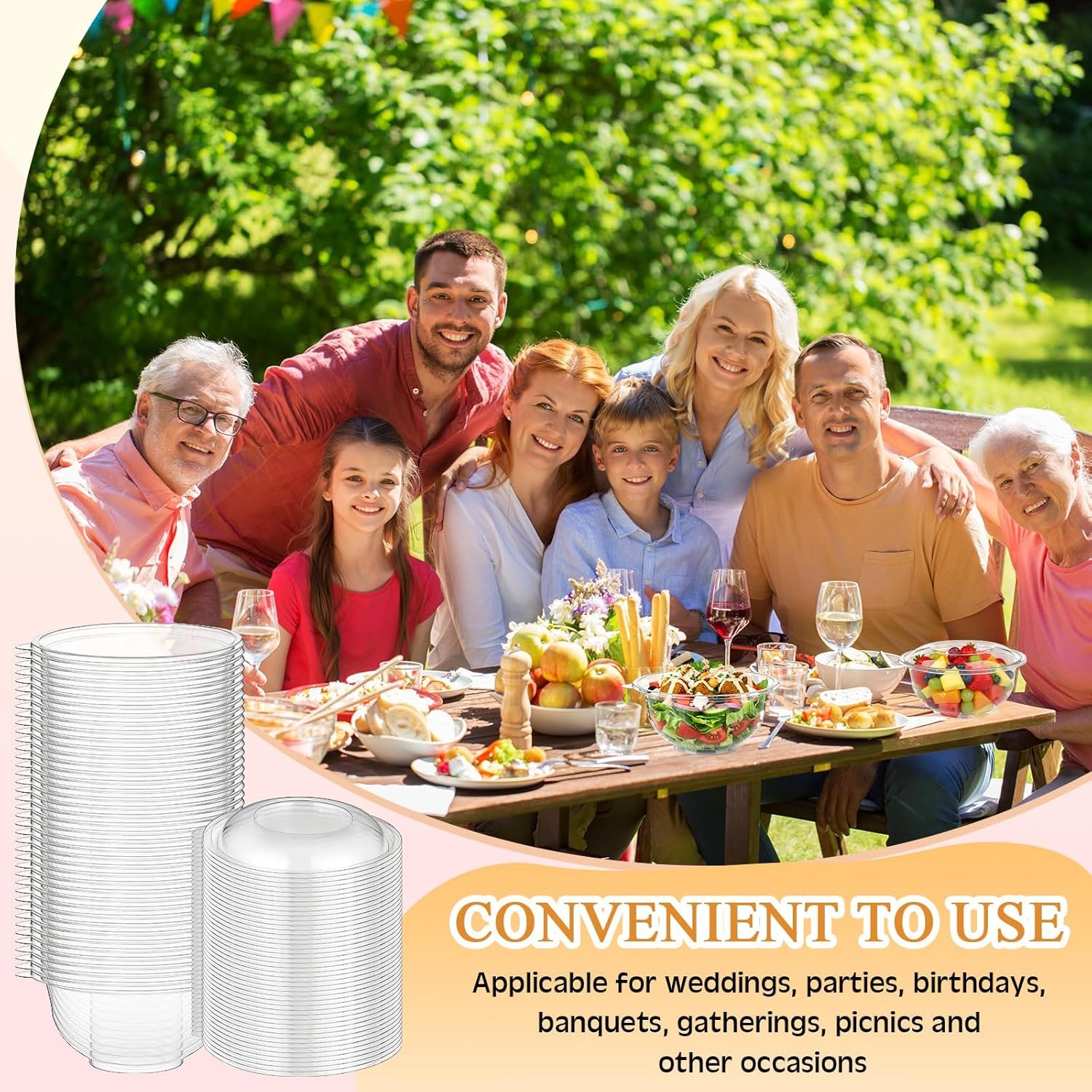 Wholesale 50 Sets 32 oz Clear Plastic Disposable Salad Bowls with Lids and Spoons Serving Takeout Containers for Fruit Salad Lunch Food Quinoa Factory