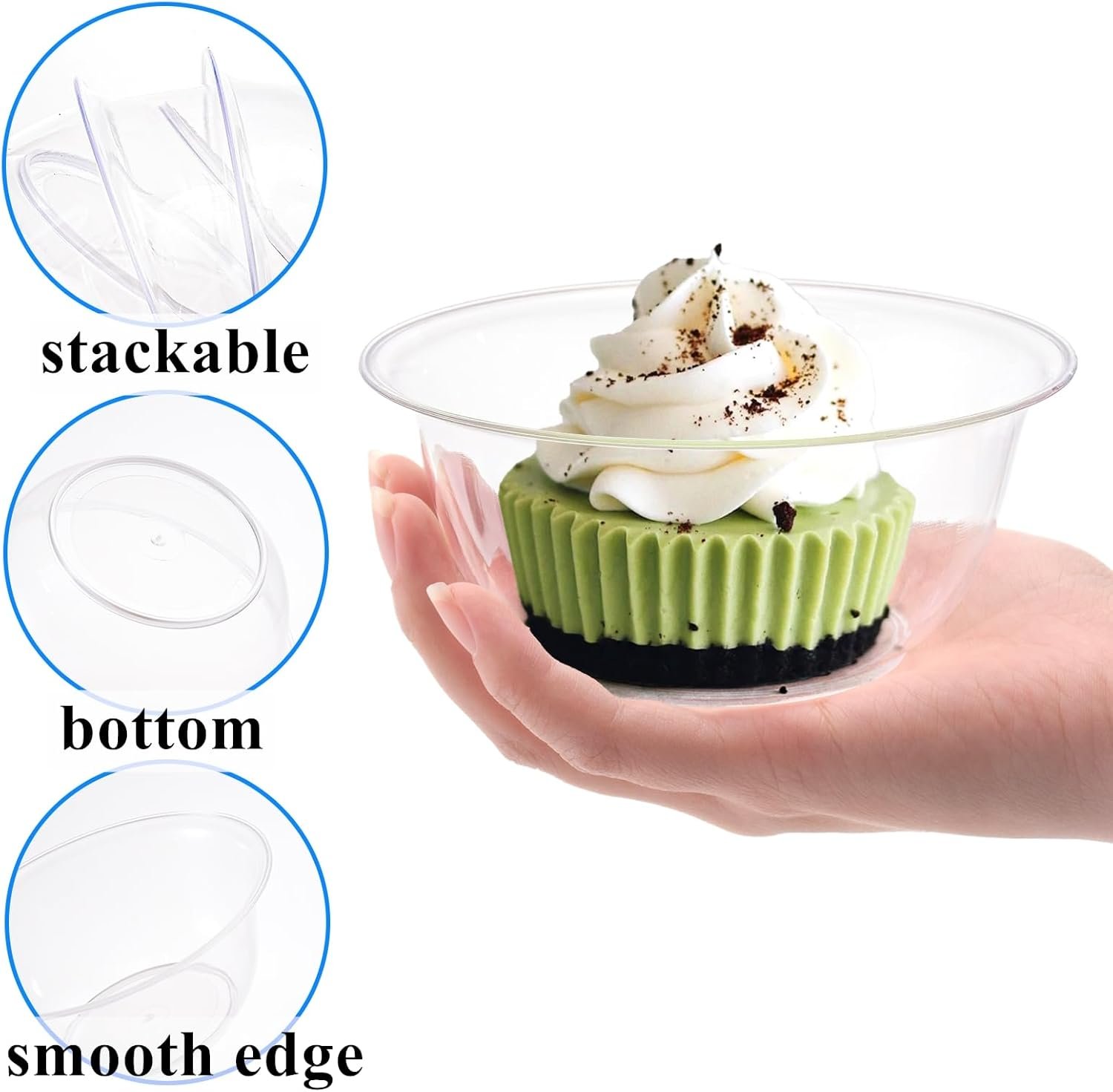 Wholesale 100 Pack 10 OZ Clear Premium Disposable Plastic Bowls for Soup Salad Dessert Parties Weddings Catering Events Factory