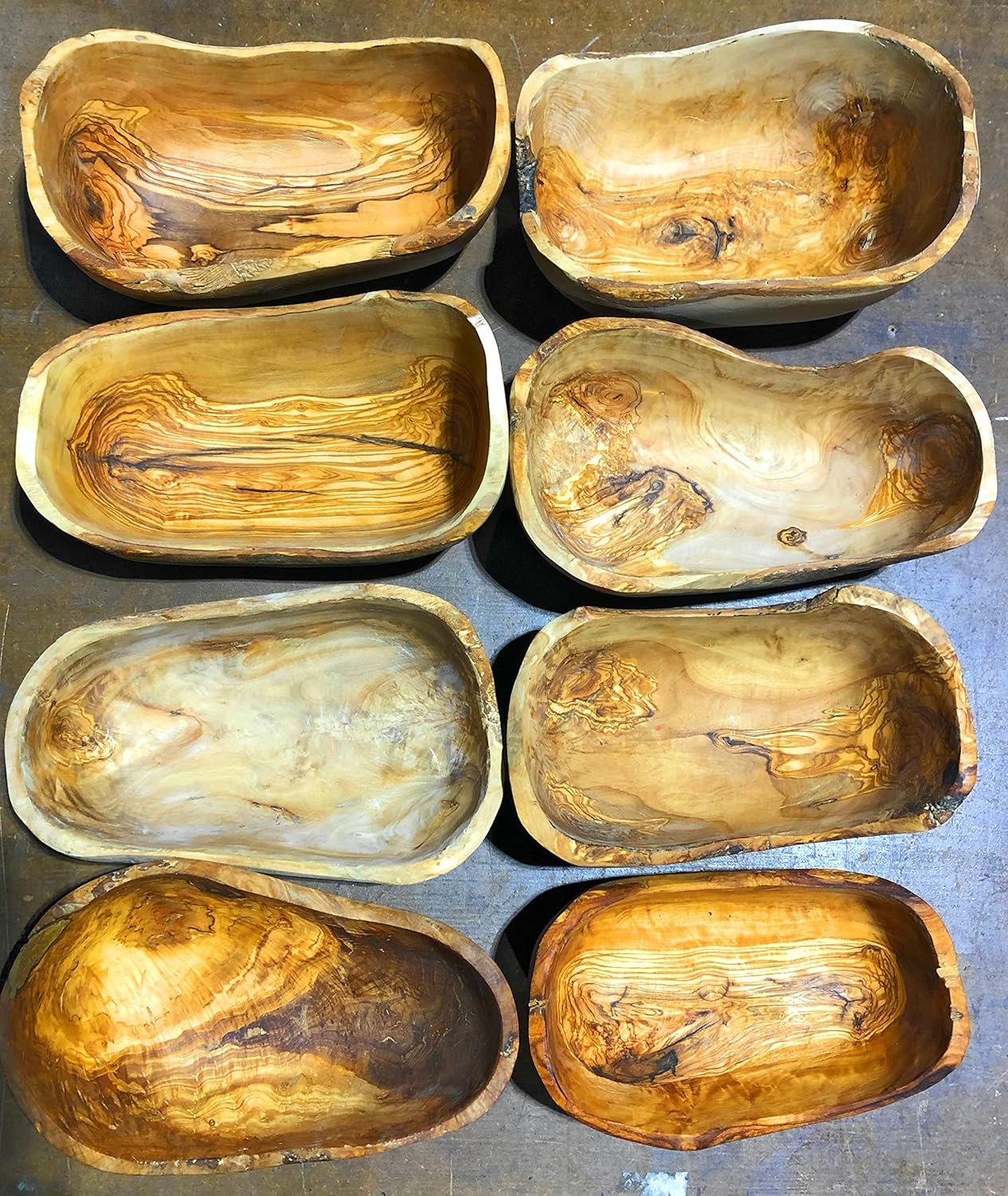 Wholesale Rustic Oval Olive Wood Artisan Dough Bowl - 10