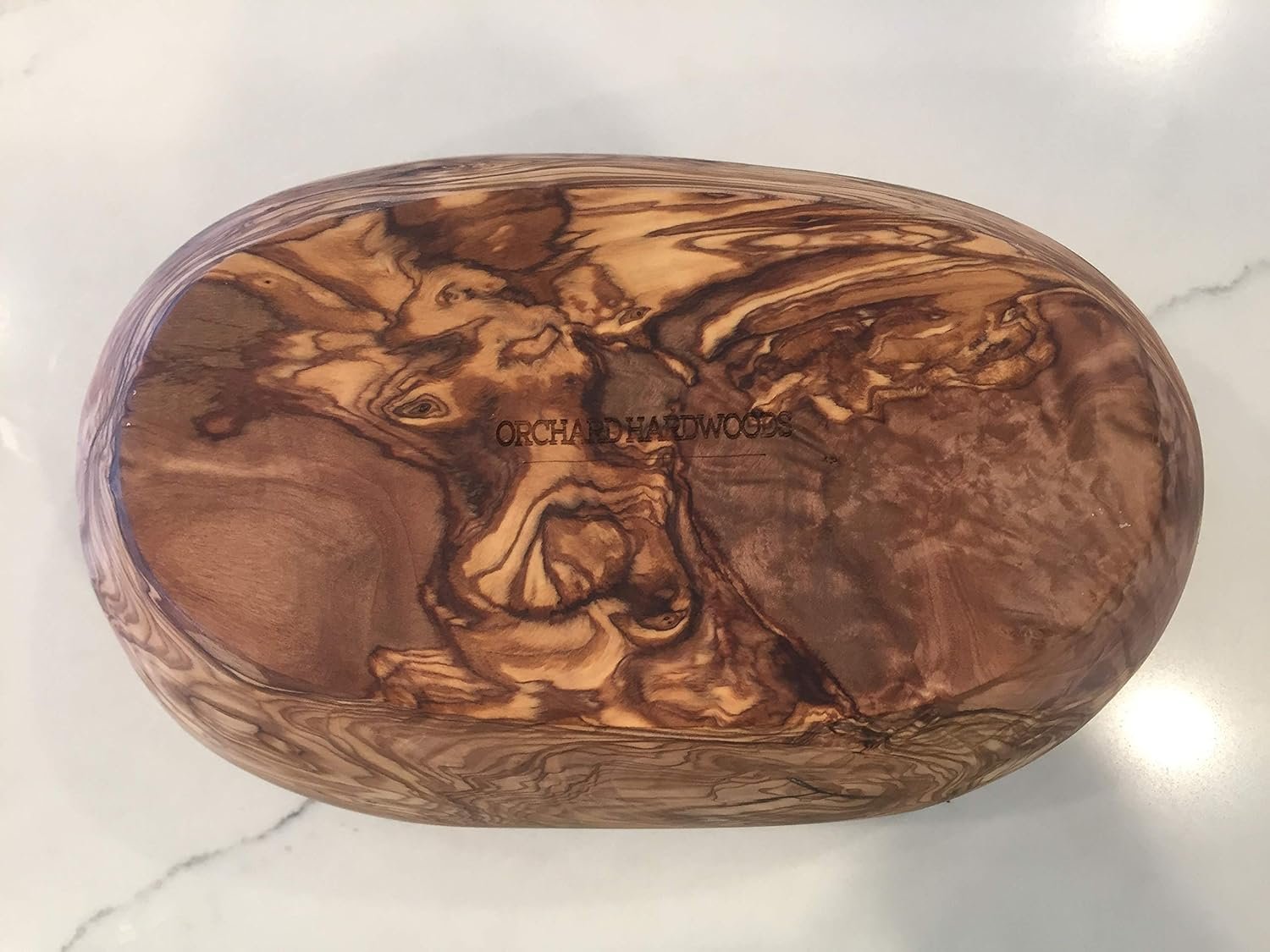 Wholesale Rustic Oval Olive Wood Artisan Dough Bowl - 10