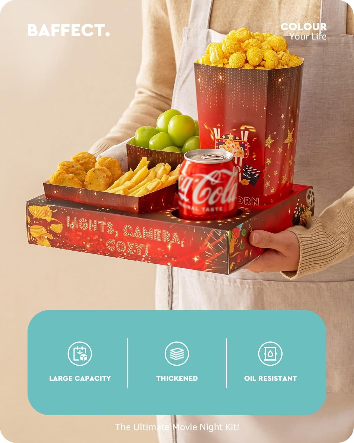 Wholesale Movie Night Snack Trays 100pcs Including 20 Trays 20 Popcorn Boxes 20 Salad Bowls 20 Nacho Bowls 20 Party Invitations Outdoor Supplies for Nacho Bar Factory Wholesale Movie Night Snack Trays 100pcs Including 20 Trays 20 Popcorn Boxes 20 Salad Bowls 20 Nacho Bowls 20 Party Invitations Outdoor Supplies for Nacho Bar Factory