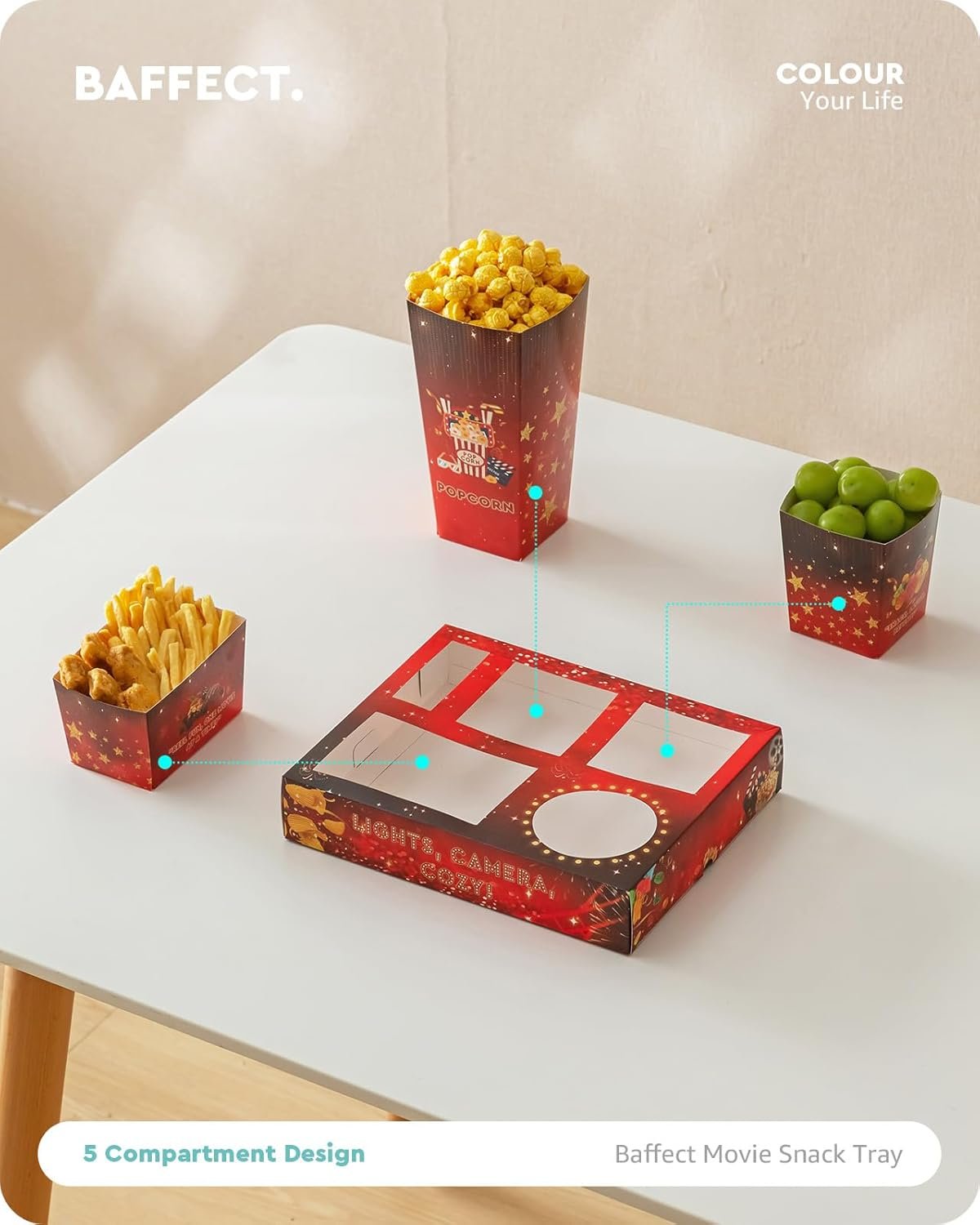 Wholesale Movie Night Snack Trays 100pcs Including 20 Trays 20 Popcorn Boxes 20 Salad Bowls 20 Nacho Bowls 20 Party Invitations Outdoor Supplies for Nacho Bar Factory Wholesale Movie Night Snack Trays 100pcs Including 20 Trays 20 Popcorn Boxes 20 Salad Bowls 20 Nacho Bowls 20 Party Invitations Outdoor Supplies for Nacho Bar Factory