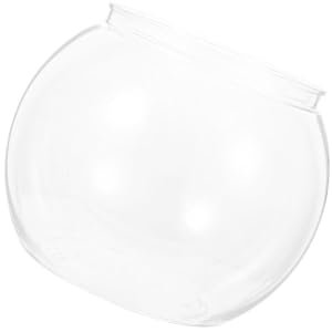 OEM 6 Inch Shatterproof Clear Plastic Fish Bowl - Round Aquarium for Betta Shrimp Moss Balls - Versatile Bubble Design Candy Jar Terrarium Desk Centerpiece Home Office Decor Manufacturer