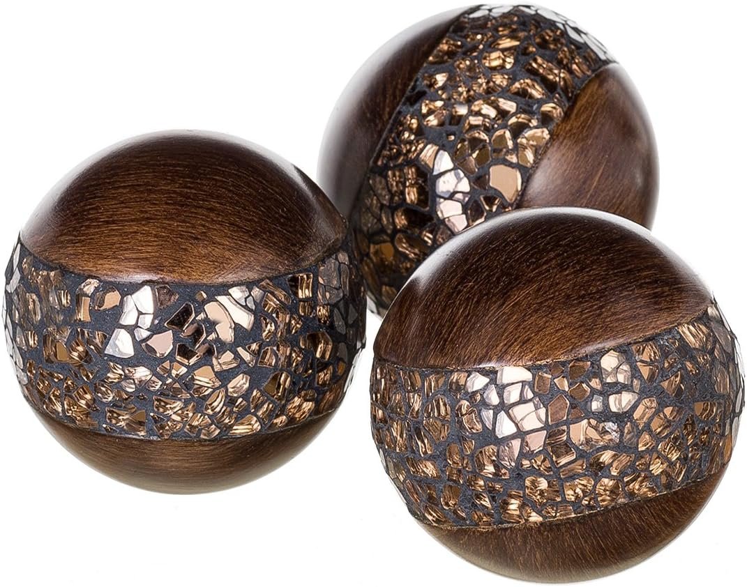 OEM Brown Walnut Decorative Orbs Set of 3 Resin Sphere Balls for Bowls Vase Fillers Living Dining Room Coffee Table Centerpiece Home Decor Great Gift Idea Factory OEM Brown Walnut Decorative Orbs Set of 3 Resin Sphere Balls for Bowls Vase Fillers Living Dining Room Coffee Table Centerpiece Home Decor Great Gift Idea Factory