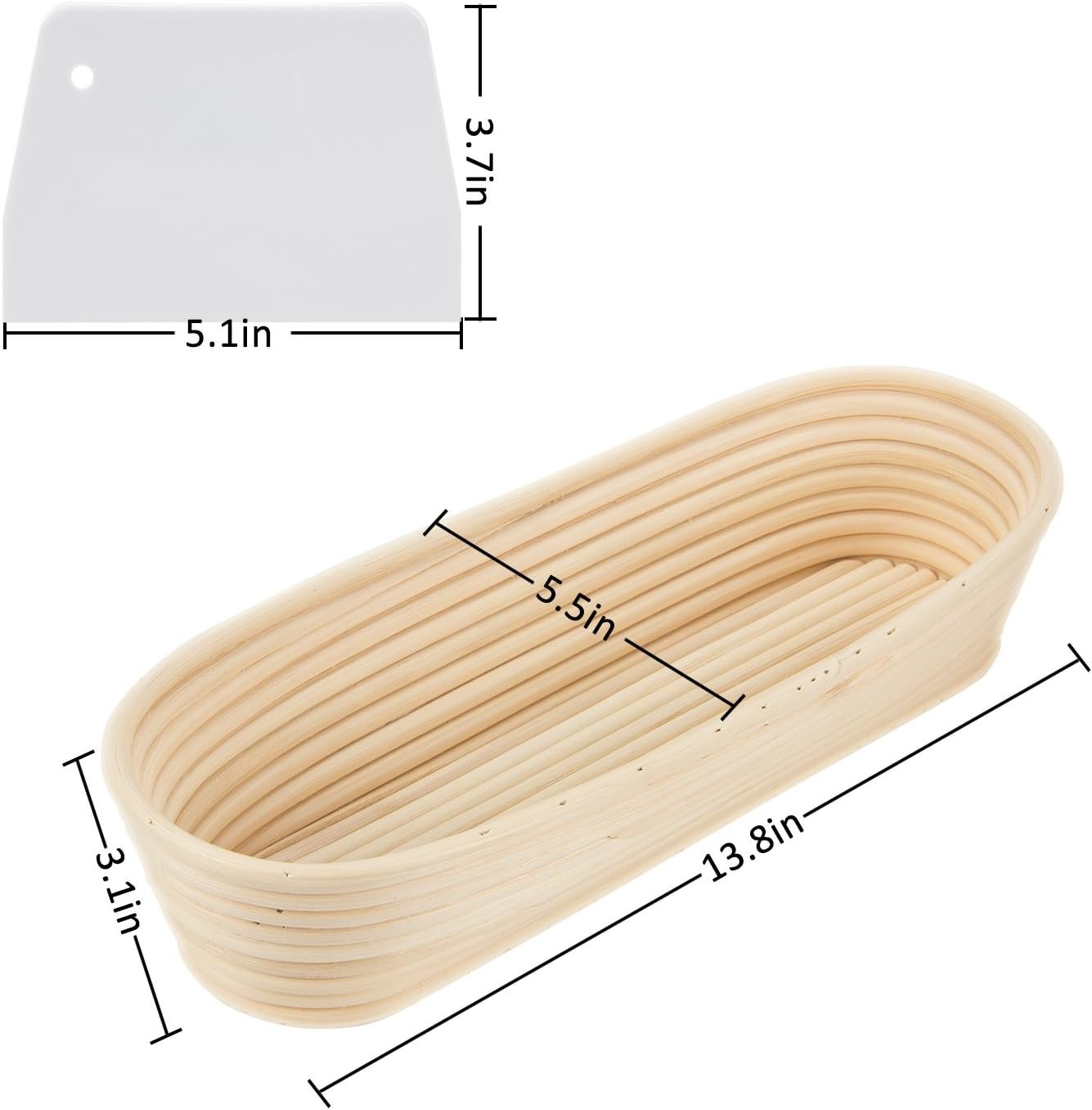 OEM 13 Inch Banneton Bread Proofing Basket Sourdough Loaf Brotform Oval Dough Rising Bowl with Liner for Homemade Baking Supplies Gifts Factory
