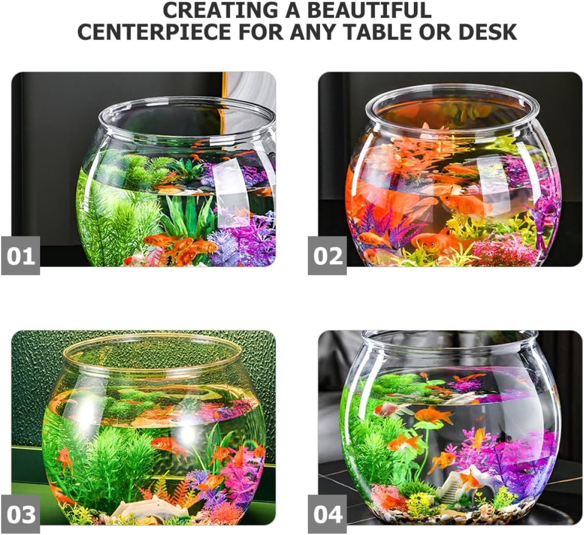 OEM 5.5 Inch Transparent Clear Round Fish Bowl Tank for Betta Fish Small Turtles Desktop Aquarium Decorative Shallow Office Home Factory OEM 5.5 Inch Transparent Clear Round Fish Bowl Tank for Betta Fish Small Turtles Desktop Aquarium Decorative Shallow Office Home Factory