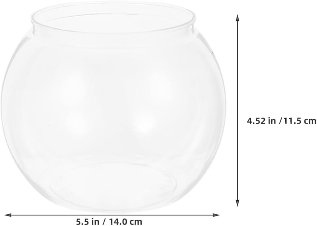 OEM 5.5 Inch Transparent Clear Round Fish Bowl Tank for Betta Fish Small Turtles Desktop Aquarium Decorative Shallow Office Home Factory OEM 5.5 Inch Transparent Clear Round Fish Bowl Tank for Betta Fish Small Turtles Desktop Aquarium Decorative Shallow Office Home Factory