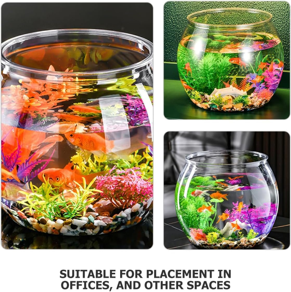OEM 5.5 Inch Transparent Clear Round Fish Bowl Tank for Betta Fish Small Turtles Desktop Aquarium Decorative Shallow Office Home Factory OEM 5.5 Inch Transparent Clear Round Fish Bowl Tank for Betta Fish Small Turtles Desktop Aquarium Decorative Shallow Office Home Factory