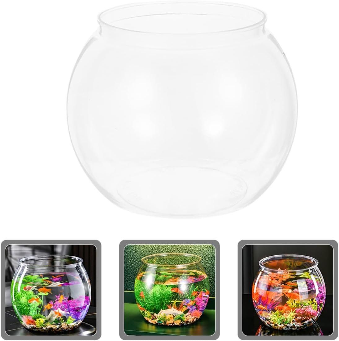 OEM 5.5 Inch Transparent Clear Round Fish Bowl Tank for Betta Fish Small Turtles Desktop Aquarium Decorative Shallow Office Home Factory OEM 5.5 Inch Transparent Clear Round Fish Bowl Tank for Betta Fish Small Turtles Desktop Aquarium Decorative Shallow Office Home Factory