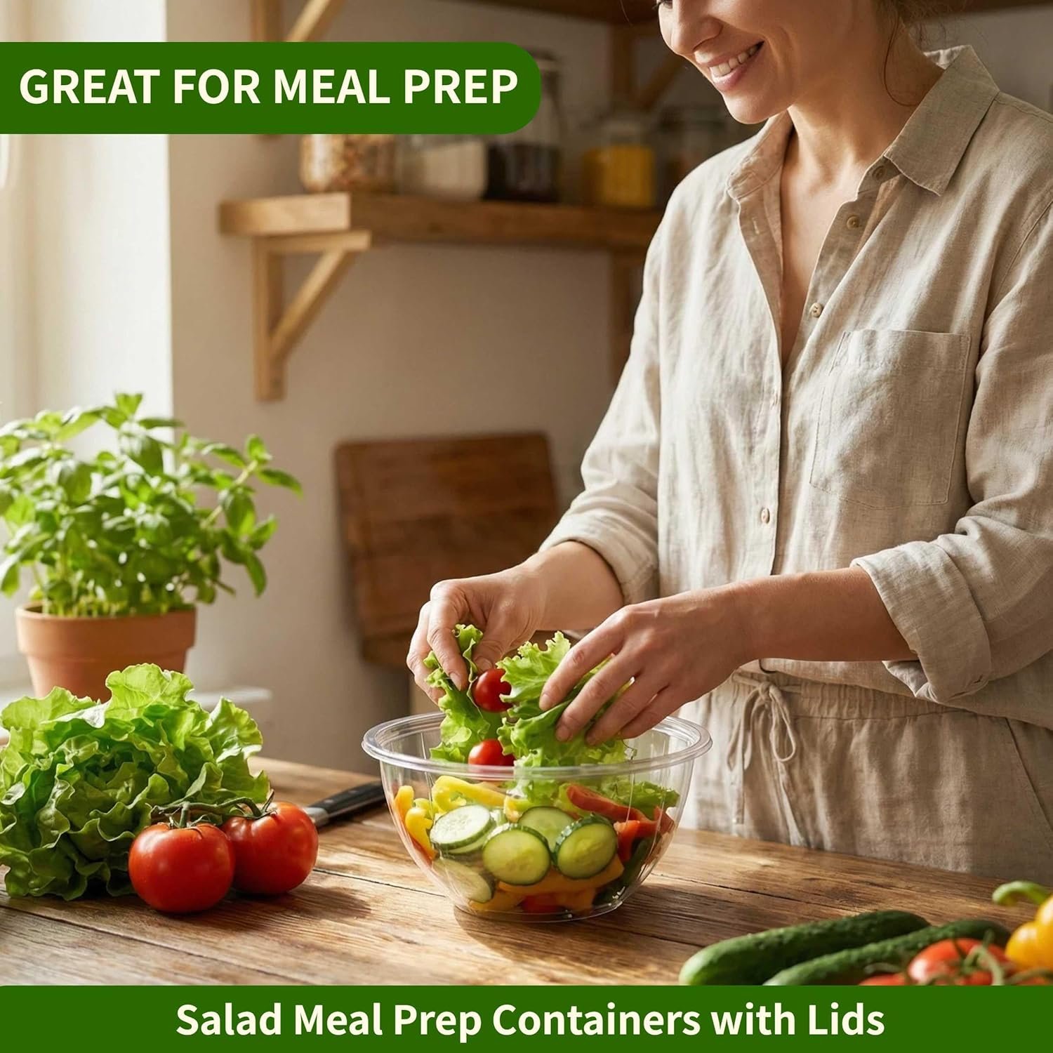 Wholesale 32oz Clear Plastic Disposable Salad Bowls with Lids Sauce Cups and Forks 50 Sets 200 Pcs for Lunch To Go Meal Prep Containers Factory Wholesale 32oz Clear Plastic Disposable Salad Bowls with Lids Sauce Cups and Forks 50 Sets 200 Pcs for Lunch To Go Meal Prep Containers Factory