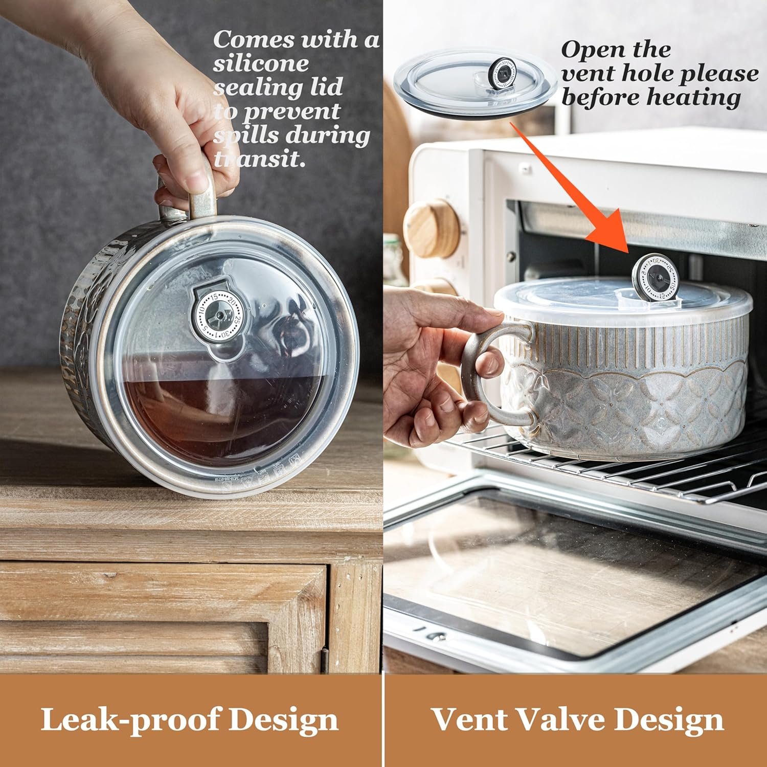 Wholesale 39 Ounce Extra Large Ceramic Soup Mug with Handle and Lid Microwave Ramen Noodle Cereal Bowl 6 Inch Gray Factory Wholesale 39 Ounce Extra Large Ceramic Soup Mug with Handle and Lid Microwave Ramen Noodle Cereal Bowl 6 Inch Gray Factory