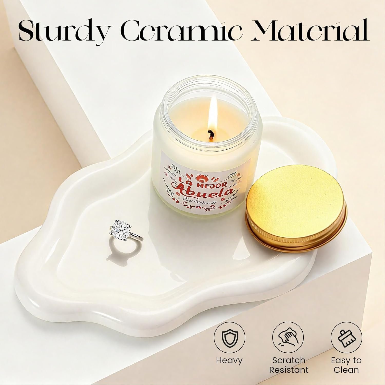 OEM Ceramic White Jewelry Tray Trinket Dish Ring Holder Decorative Cloud Vanity Key Holder for Women Cute Room Decor Aesthetic Factory