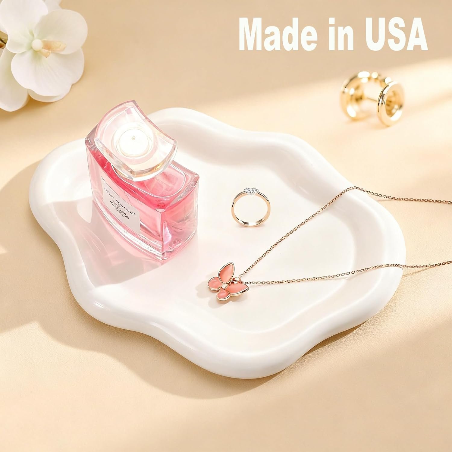 OEM Ceramic White Jewelry Tray Trinket Dish Ring Holder Decorative Cloud Vanity Key Holder for Women Cute Room Decor Aesthetic Factory