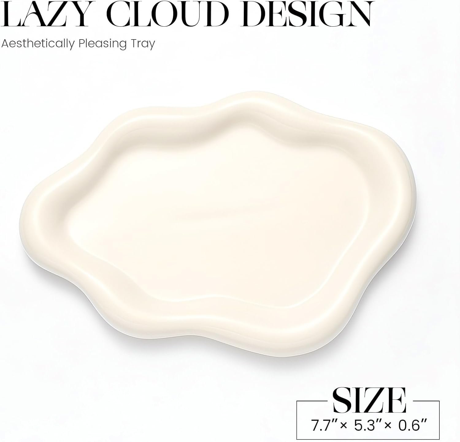 OEM Ceramic White Jewelry Tray Trinket Dish Ring Holder Decorative Cloud Vanity Key Holder for Women Cute Room Decor Aesthetic Factory