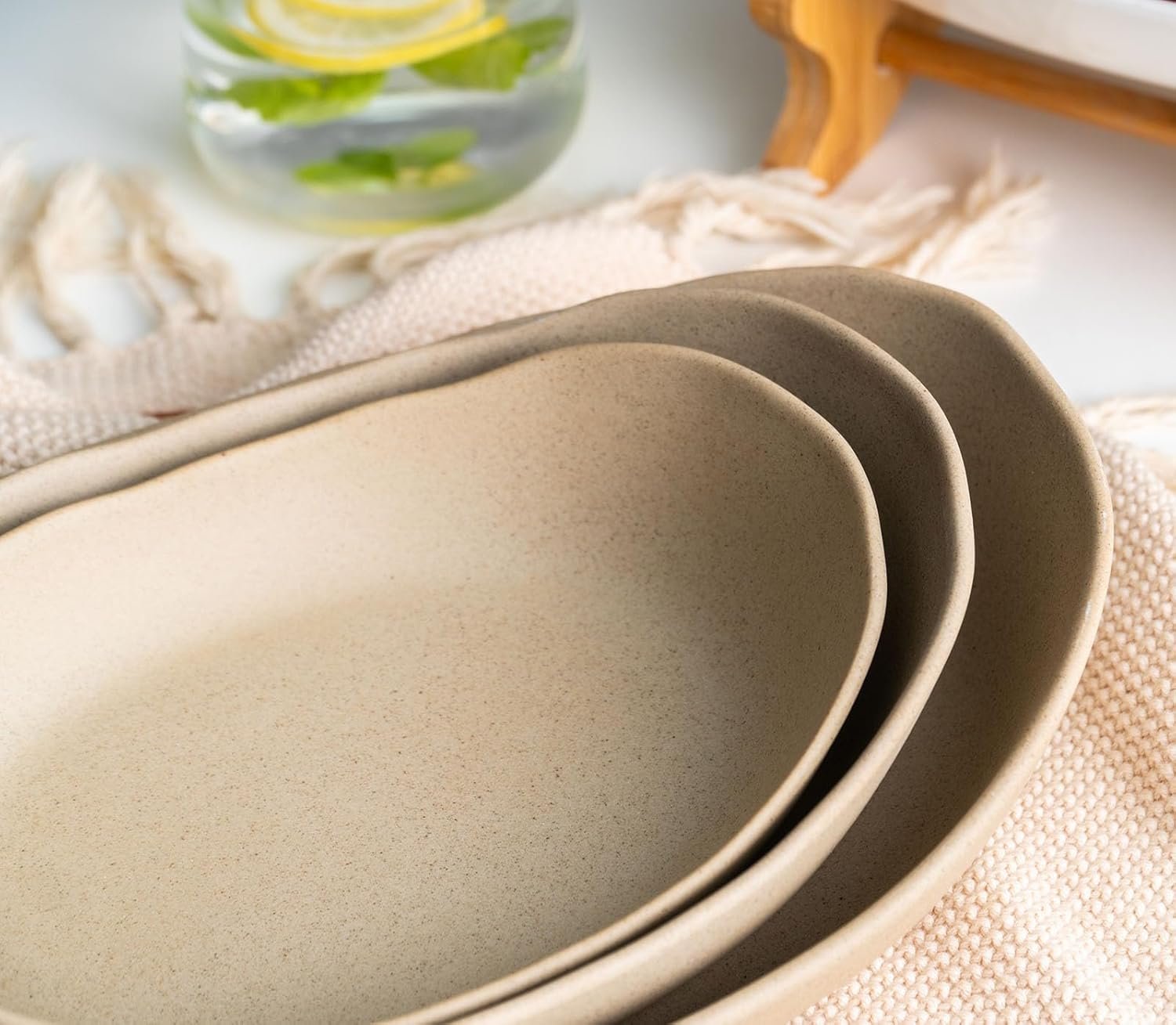 OEM 3-Tier Ceramic Fruit Basket Bowl Set for Kitchen Counter Home Storage of Fruits Veggies Snacks Nuts Bread Candy with Holder Tray (Porcelain) Factory