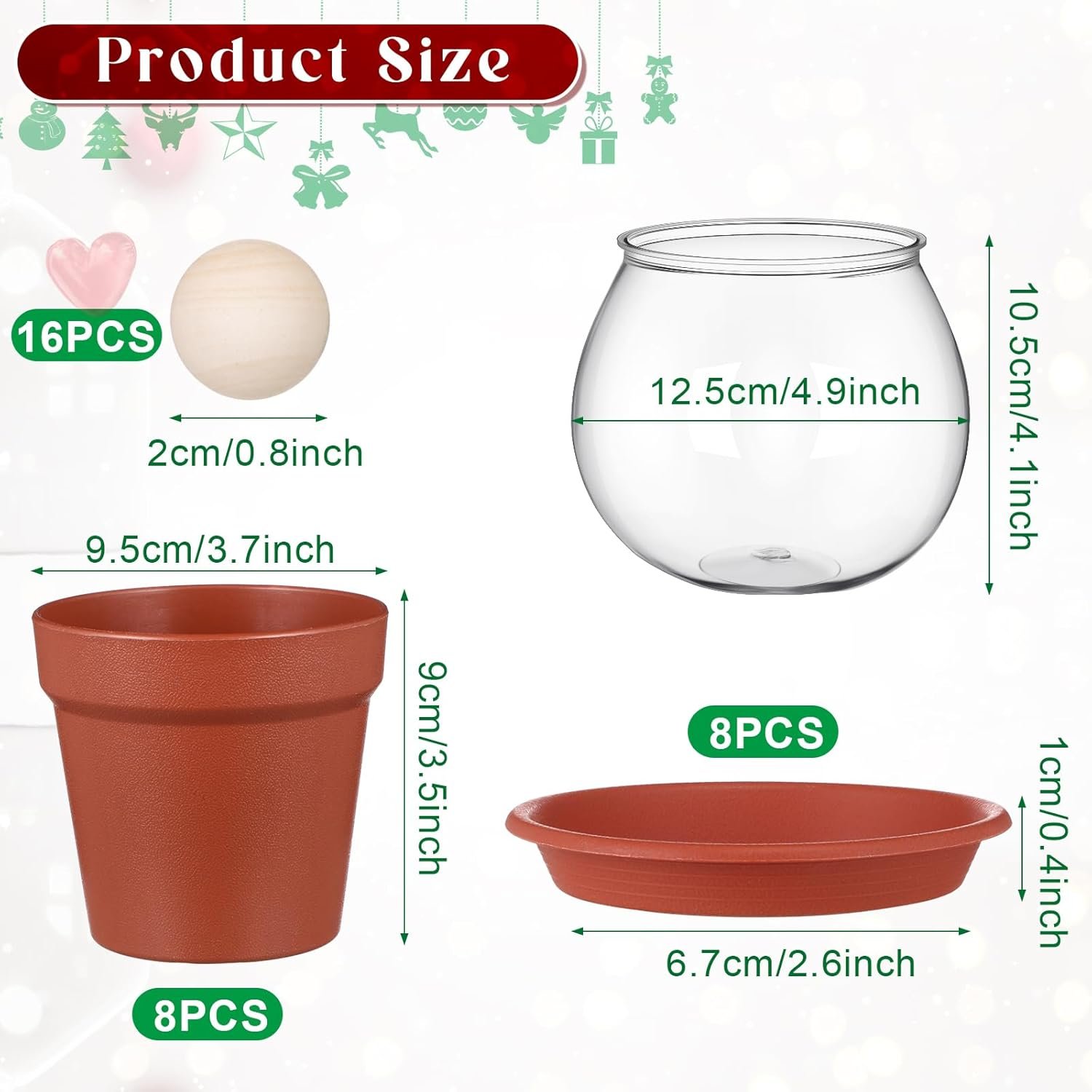 Wholesale 8-Piece Winter Candy Jar Set with Gumball Machines Valentine Snowman Fishbowls Terra Cotta Snowman Family Plastic Pots for Home DIY Crafts Gifts Carnival Game Accessories Factory