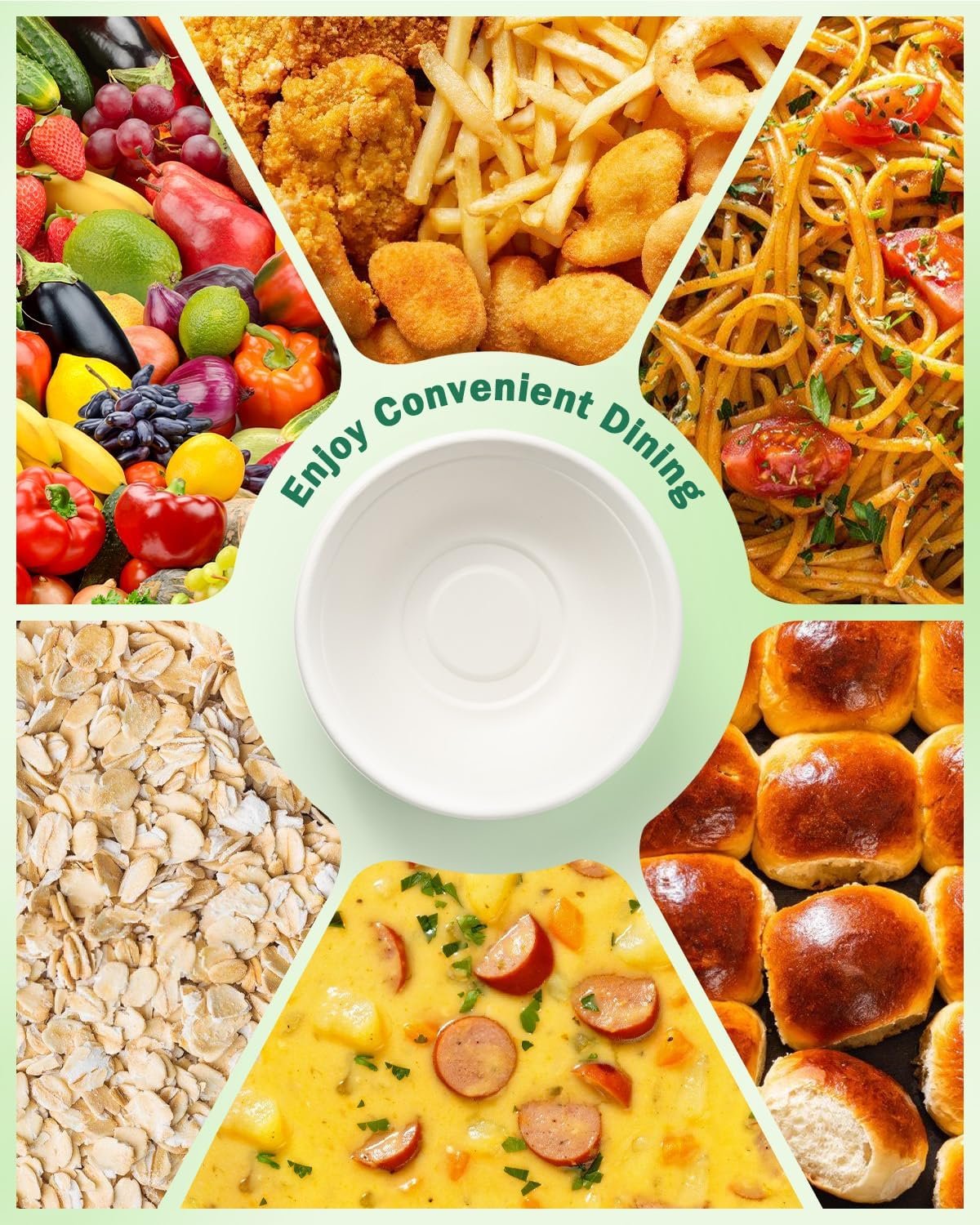 Wholesale 32oz Paper Bowls 110 Pack Disposable Heavy Duty Compostable Eco-Friendly Biodegradable Large Bulk for Hot Soup Salad Party White Factory