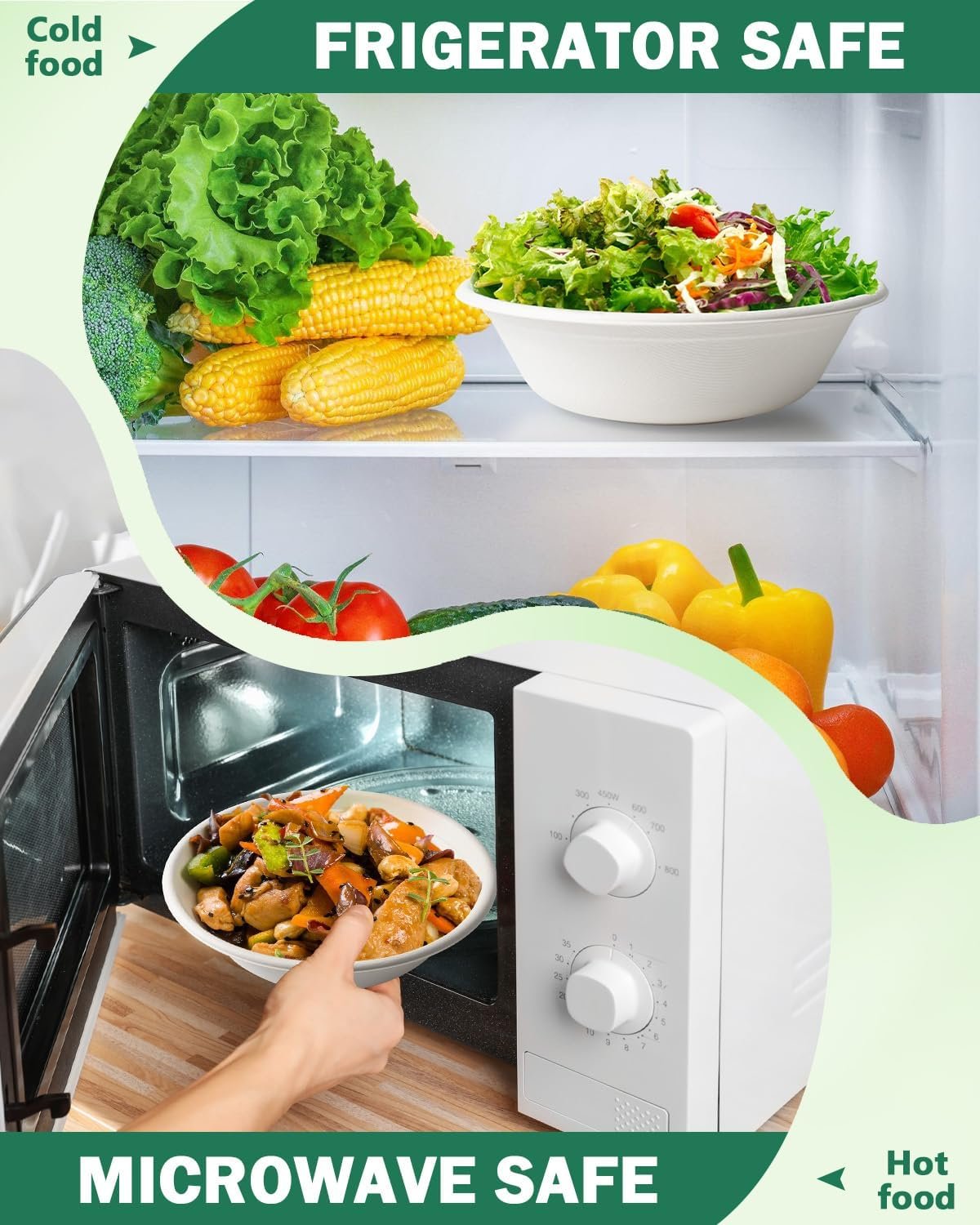 Wholesale 32oz Paper Bowls 110 Pack Disposable Heavy Duty Compostable Eco-Friendly Biodegradable Large Bulk for Hot Soup Salad Party White Factory