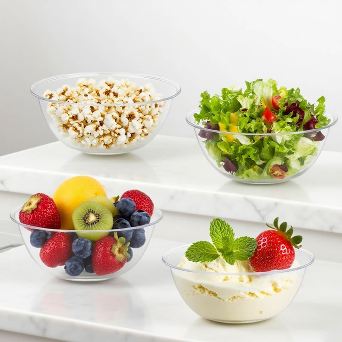 Wholesale 100 Pack 8oz Small Clear Plastic Hard Disposable Salad Bowls for Party Serving Ice Cream Desserts Catering Special Events Factory Wholesale 100 Pack 8oz Small Clear Plastic Hard Disposable Salad Bowls for Party Serving Ice Cream Desserts Catering Special Events Factory