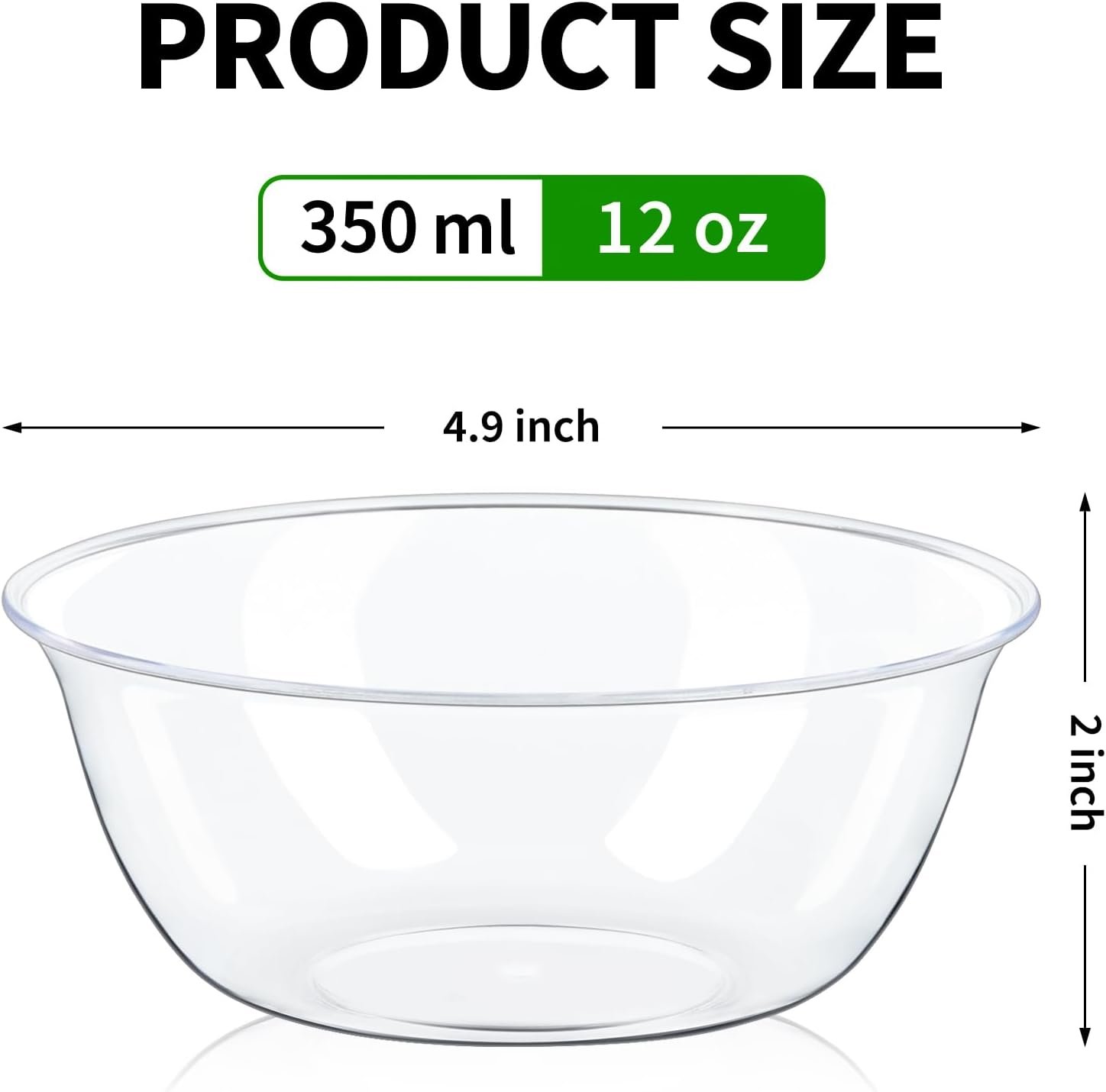 Wholesale 12 oz Clear Plastic Bowls 50 Pack Disposable Small Hard Serving for Party Ice Cream Dessert Fruit Appetizer Soup Snack Home Events Factory Wholesale 12 oz Clear Plastic Bowls 50 Pack Disposable Small Hard Serving for Party Ice Cream Dessert Fruit Appetizer Soup Snack Home Events Factory