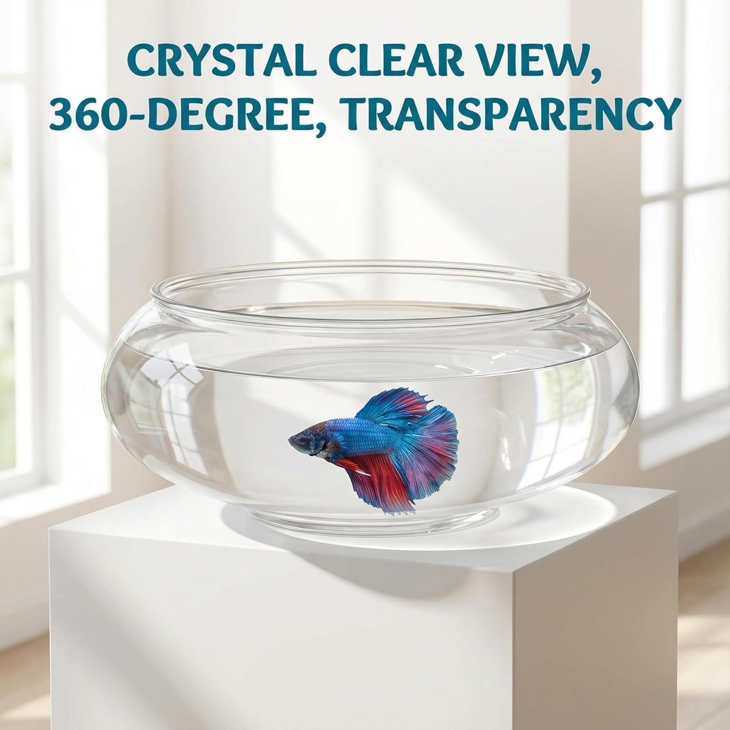 OEM Small Desktop Transparent Round Fish Tank Aquarium Bowl Break-Resistant Ornamental Design for Office Home Garden Wedding Decor Factory