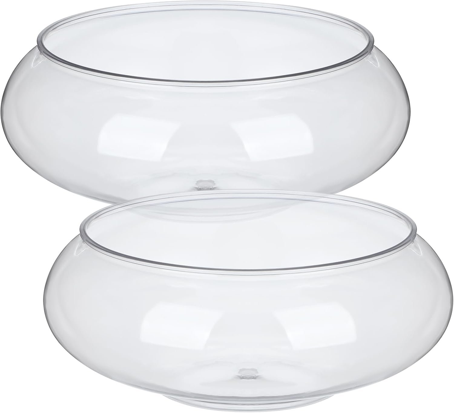 Desktop Small Fish Tank Transparent Round Aquarium Bowl Office Ornamental Fish Bowl with Break-Resistant Design for Home Garden Wedding Decor