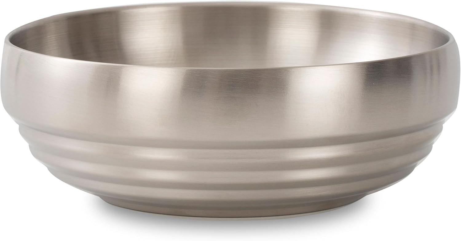 7.4 Inch Large Decorative Bowl for Entryway Table, Key Holder, Home Decor, Catch All (Silver)