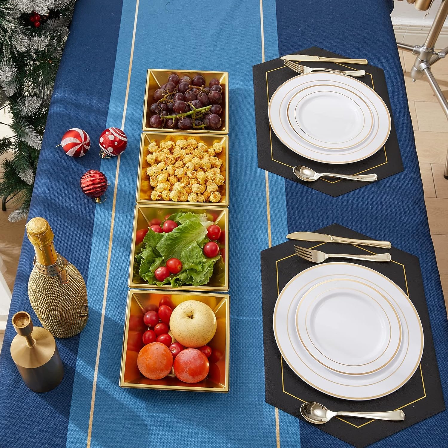 Wholesale 50 Count 12 Oz Gold Square Plastic Disposable Serving Bowls for Candy Snacks Salads Parties Weddings Birthdays Factory Wholesale 50 Count 12 Oz Gold Square Plastic Disposable Serving Bowls for Candy Snacks Salads Parties Weddings Birthdays Factory