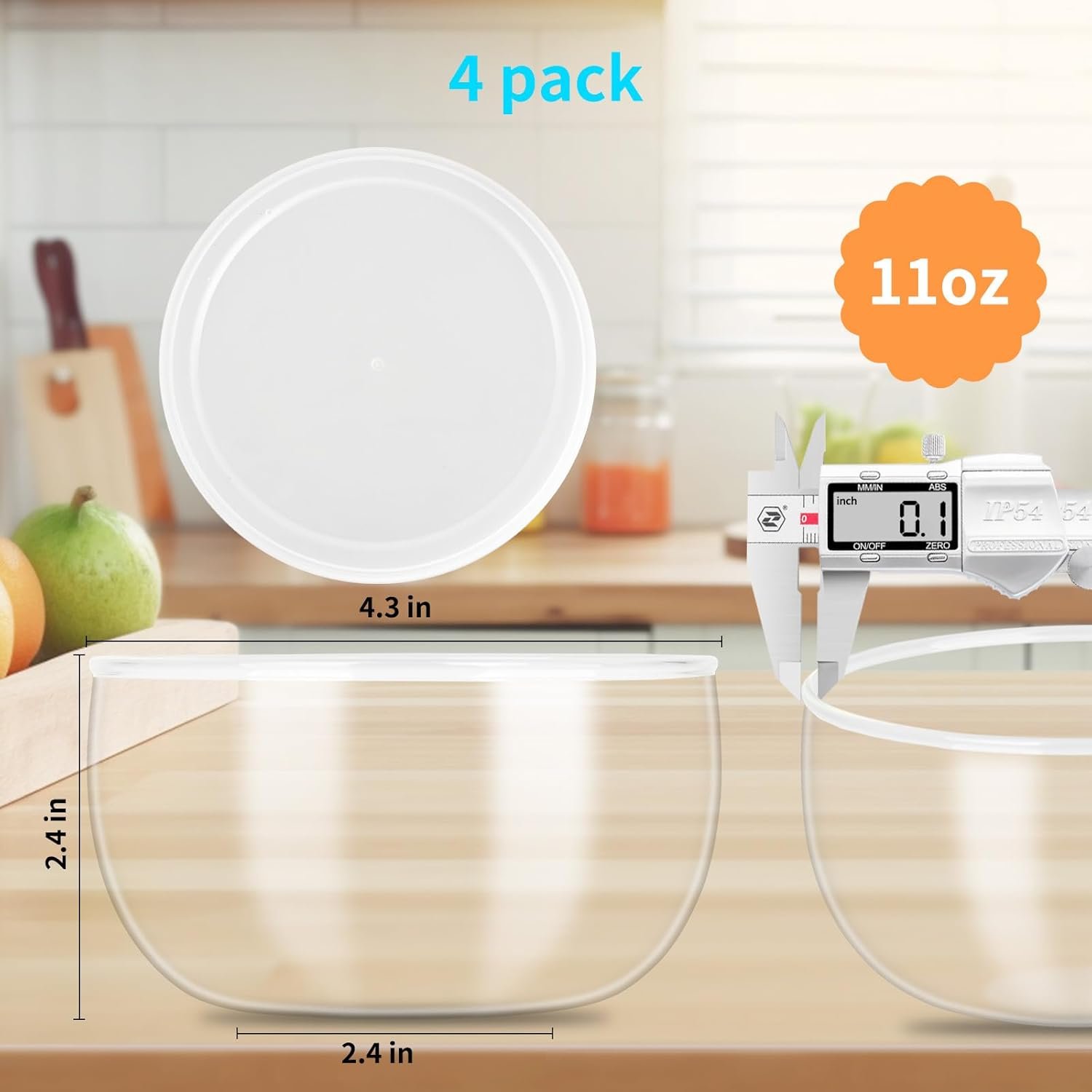 OEM 11oz Cute Glass Dessert Bowls with Lids for Snacks Rice Side Dishes Dips Ice Cream Fruit Salad Condiments Trifle Set of 4 Factory