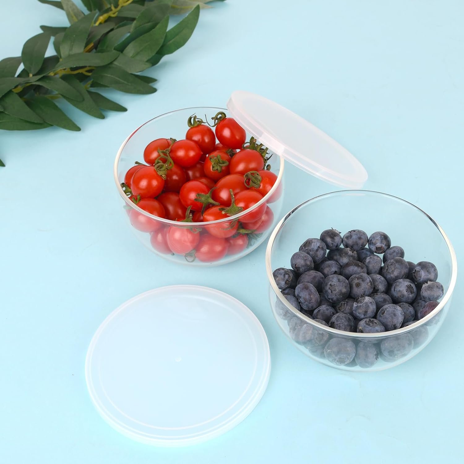 OEM 11oz Cute Glass Dessert Bowls with Lids for Snacks Rice Side Dishes Dips Ice Cream Fruit Salad Condiments Trifle Set of 4 Factory