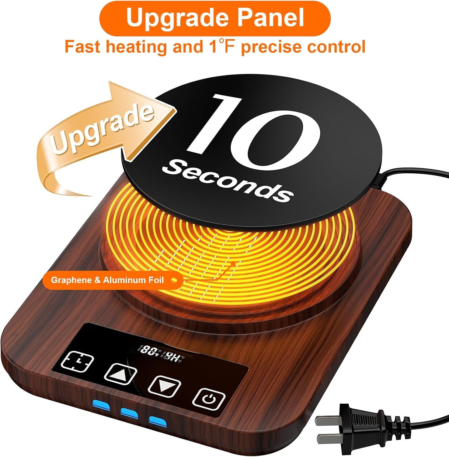 OEM Electric Sourdough Starter Warmer Heating Pad Mat with Thermostat Timing Memory Functions Wood Grain Design for Home Baking Proofing Factory