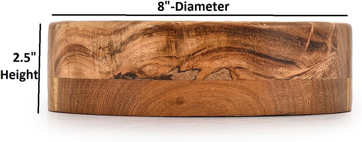 Wholesale Hand Carved Acacia Wood Decorative Bowl for Dining Table Centerpiece Living Room Kitchen Home Decor 8