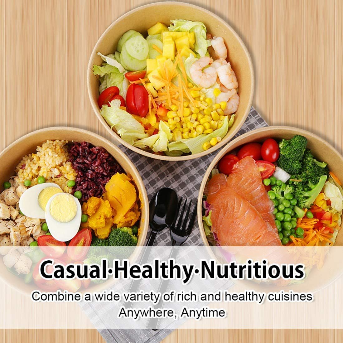 Wholesale 24 Oz Large Paper Bowls Without Lids 90 Pack Disposable Plastic Free Soup Bowls for Hot Cold Food Factory