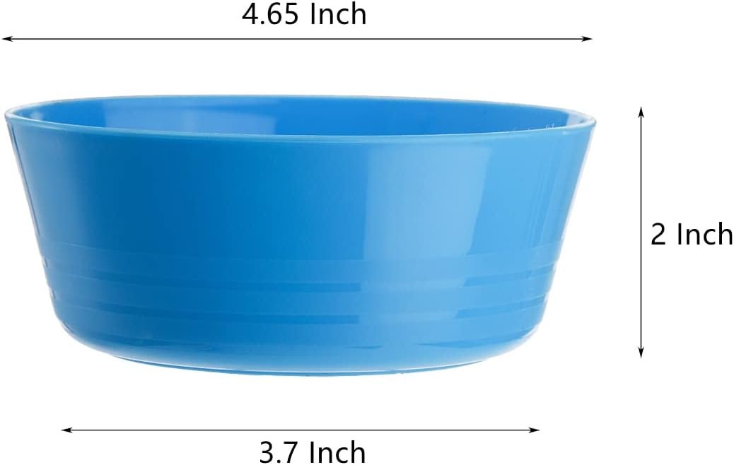 Wholesale 24 Pack 11 Oz Unbreakable BPA Free Kids Plastic Bowls Set Colorful Snack Cereal Dishwasher Safe 8 Assorted Colors Factory