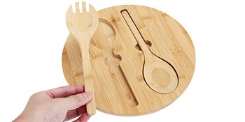 OEM 4.7 Qt Glass Mixing Bowl with Lid Built-in Utensils Versatile Trifle Salad Serving Bowl for Preparing Storing Decoration Large Halloween Candy Factory