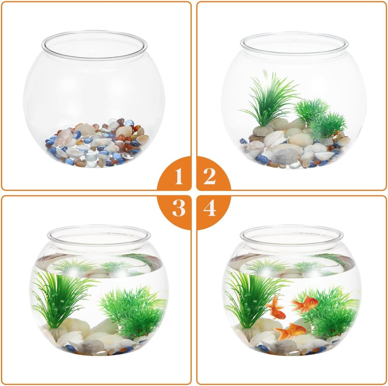 OEM 8.66 Inch Transparent Round Aquarium Tank Desktop Fish Bowl for Betta Goldfish Office Home Decor Durable Material Plants supplier OEM 8.66 Inch Transparent Round Aquarium Tank Desktop Fish Bowl for Betta Goldfish Office Home Decor Durable Material Plants supplier
