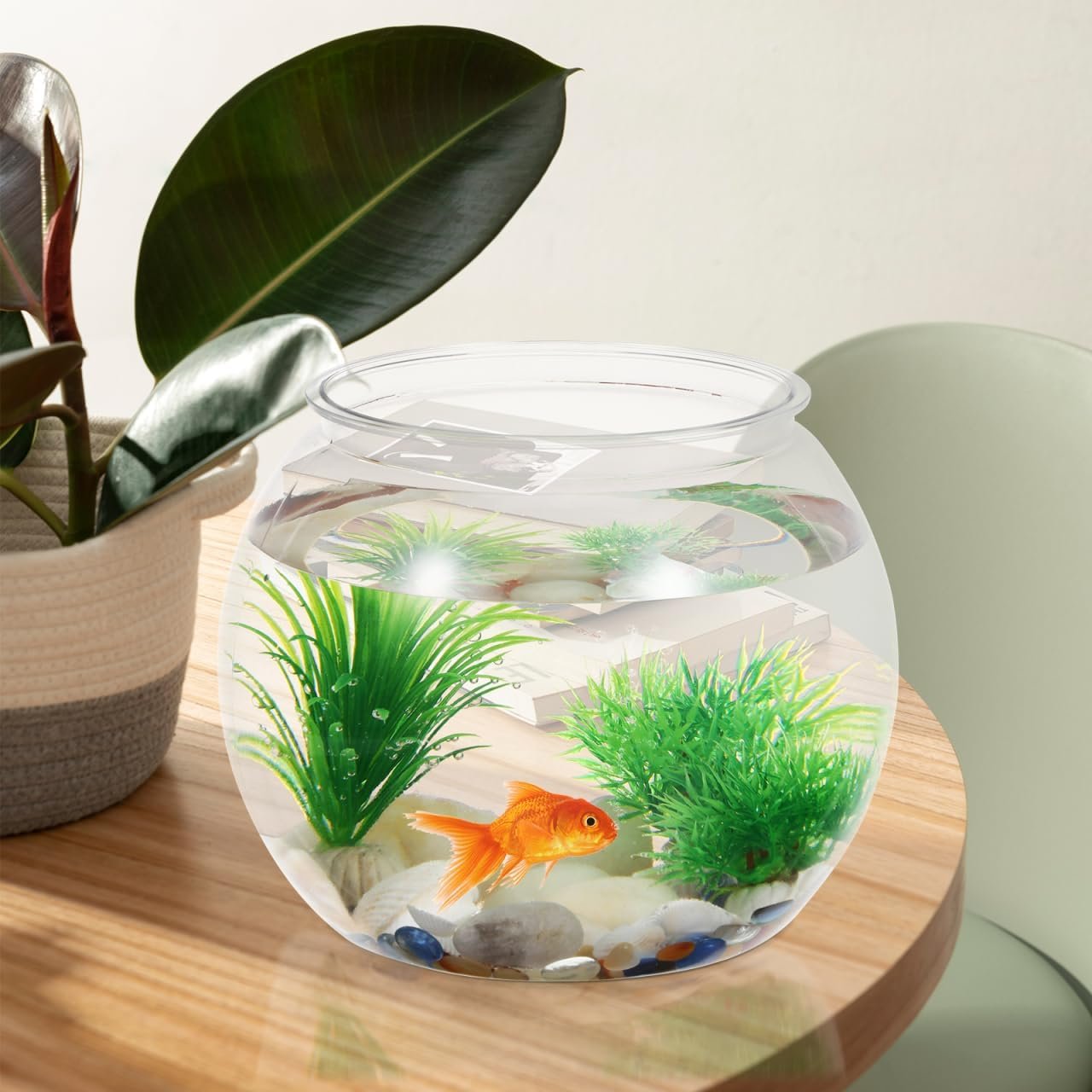 OEM 8.66 Inch Transparent Round Aquarium Tank Desktop Fish Bowl for Betta Goldfish Office Home Decor Durable Material Plants supplier OEM 8.66 Inch Transparent Round Aquarium Tank Desktop Fish Bowl for Betta Goldfish Office Home Decor Durable Material Plants supplier