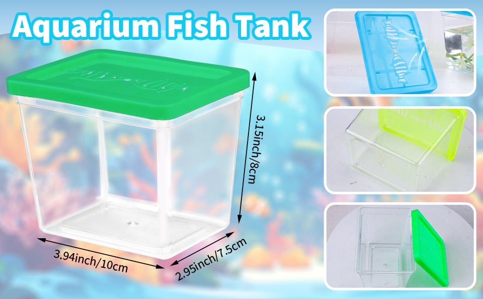 Wholesale 25 Pack 12 Oz Small Rectangle Plastic Fish Bowls with Lids Goldfish Tank Candy Dish Tarantula Enclosure Snake Breeding Case Mini Pet Box Factory